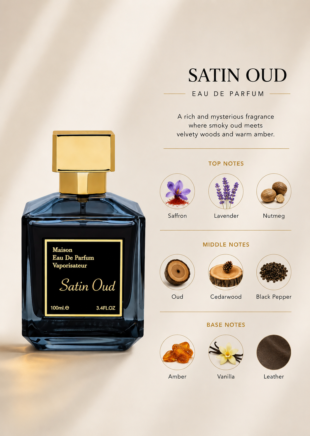 Satin oud barrakat- Fragrance world (Sample)