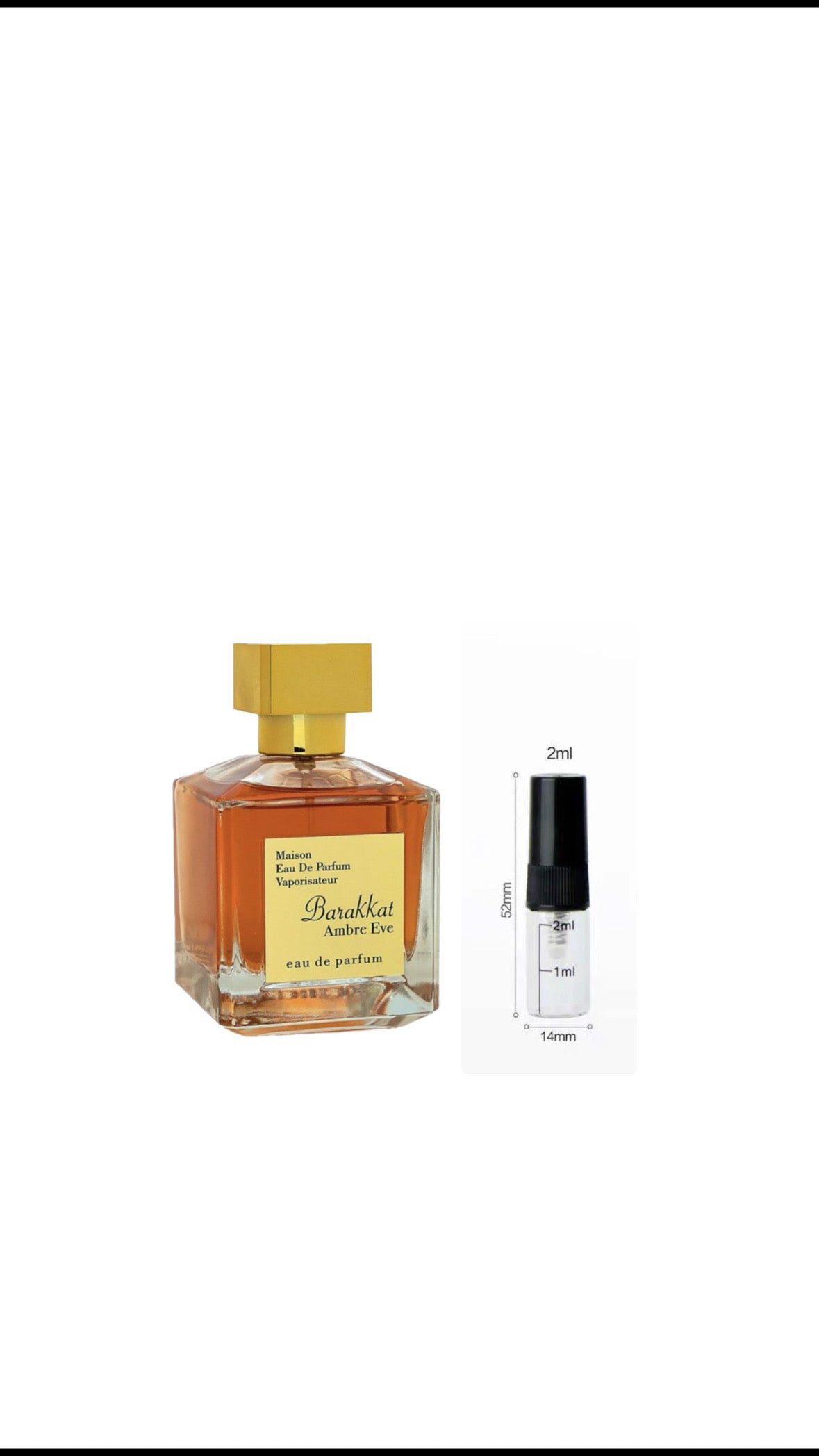 Maison fragrance world - Barrakat ambre eve (Sample)